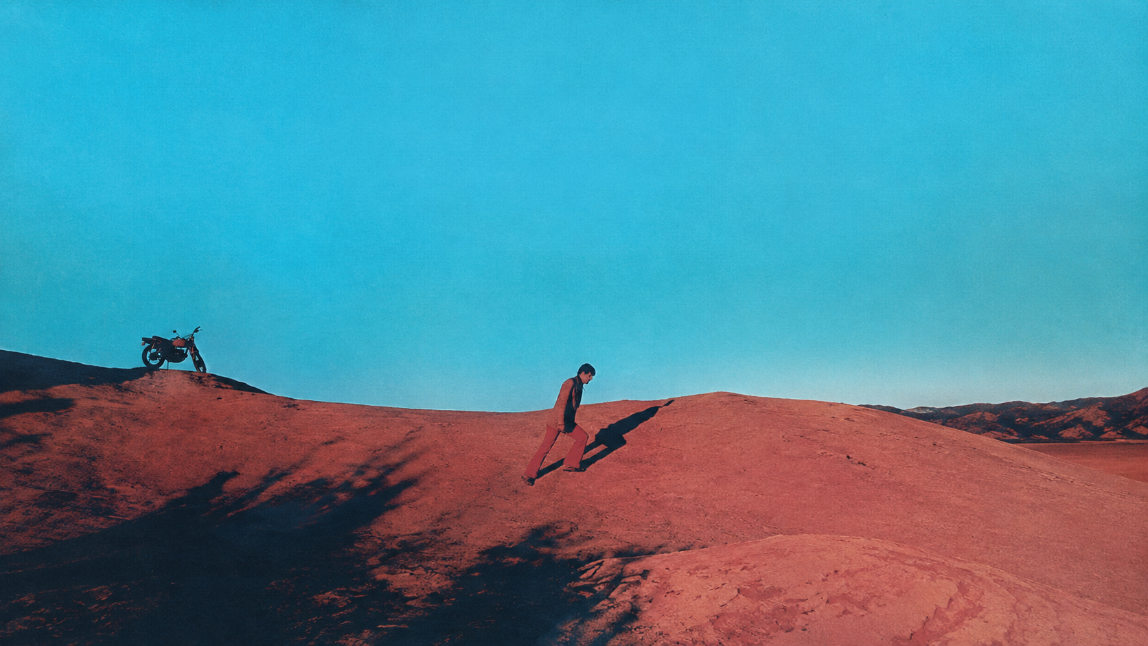Bob Lind, Since There Were Circles, paysage désertique bleu et rouge.